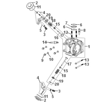 Cylinder head Sym Orbit III 50 E5
