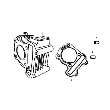 Cylinder Head Gasket Foot Gasket Sym Orbit (BU289) blue