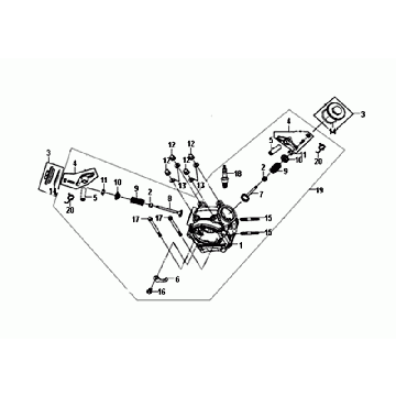 Cylinder head Kpl Sym Fiddle III Euro 4