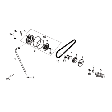 Cylinder head cover/camshaft chain Sym Joymax 125I ABS