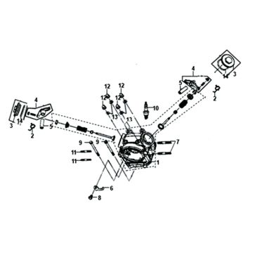 Cylinderkop KPL. Sym Fiddle II Euro 4