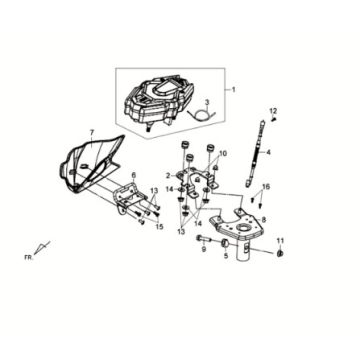 Dashboard - tellerkabel - draadboom Sym Crox 50 E3 ZWART (BK-007U)