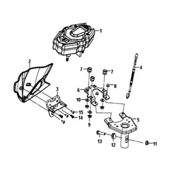 Dashboard - tellerkabel - draadboom Sym Crox 50 E4 BLACK (BK-007U)