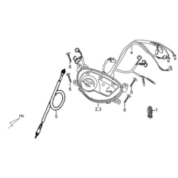 Dashboard/ meter cable/ wiring harness Sym X'PRO 125
