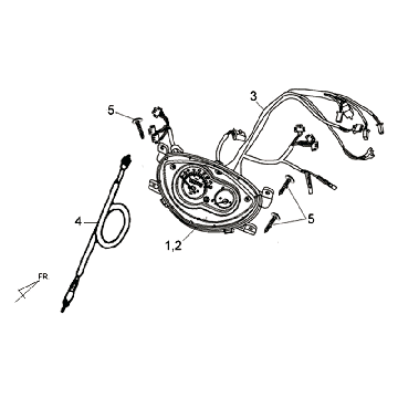 Dash Board Counter Cable Wire Harness Sym Jet 4 (R086) red