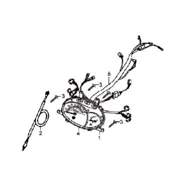 Dash Board Counter Cable Wire Harness Sym Fiddle White WH8018P