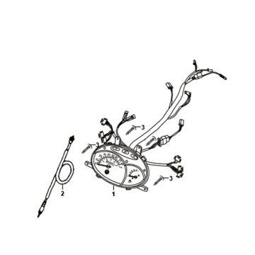 Dash Board Counter Cable Wire Harness Sym Fiddle II euro4 (WH-006) White