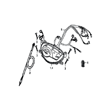 Dash Board Counter Cable Harness Sym Orbit (BU289) blue