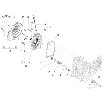Piaggio Liberty 125 4-stroke 3V IE ABS magnetic flywheel cover (IGET Euro 5)