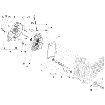 Piaggio Fly 125 4-stroke 3V IE E3 magnetic flywheel cover