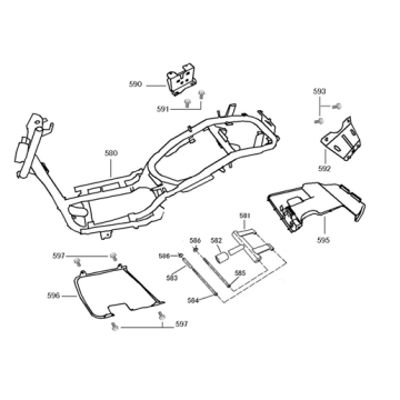 Miscellaneous parts Neco Azzuro 50 4T AC matte anthracite