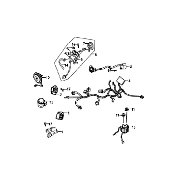 Wire Harness Sym Fiddle White WH8018P