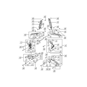 Control arm Kymco MXU 400