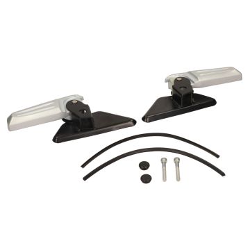 Duo footrest set Vespa Primavera /Sprint silver chrome