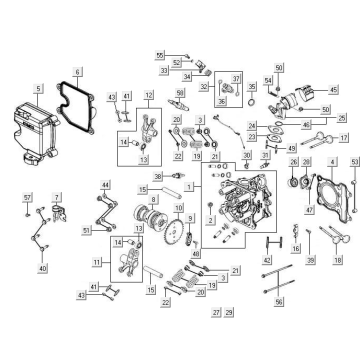Cylinder head Kymco New Downtown 125I ABS