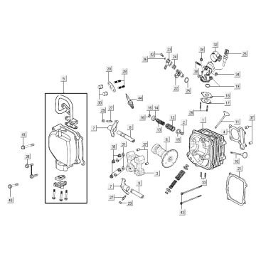 Cylinder head Kymco Agility 16+ 4T 150I E4