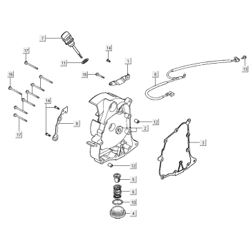 Crankcase right Kymco Agility 16+ 4T 150I E4