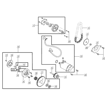 Starter oil pump Kymco Agility 16+ 4T 150I E4