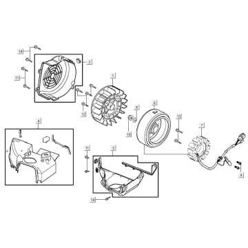 Ignition cooling Kymco Agility 16+ 4T 150I E4