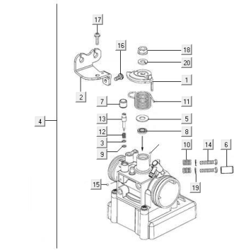 Throttle Body Kymco New Downtown 125I ABS