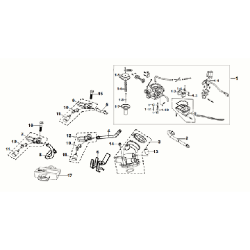 ECU - Throttle body - Injector- Intake manifold Sym Fiddle ll Euro 5