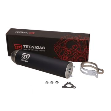 Rear silencer E-Nox/RSG aluminum black Tecnigas
