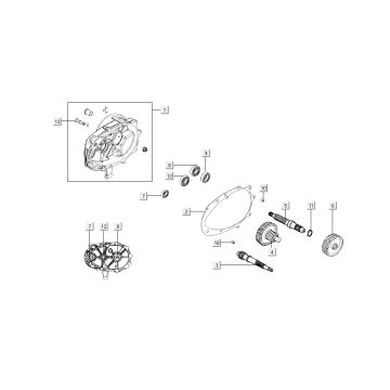 final overbr crankcase Kymco Super 8 4-stroke (2007-2009) orange