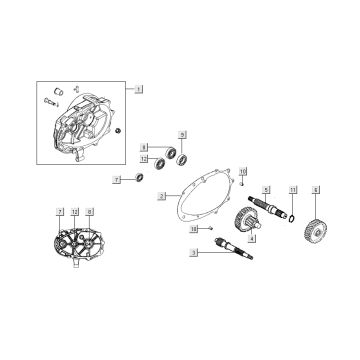 Final transmission Kymco Super 8 Street 4-stroke red