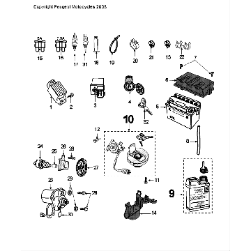 Electric Ged Peugeot Speedfight 4 LC black