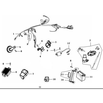 Electrical parts AGM Strada 50 4T AC