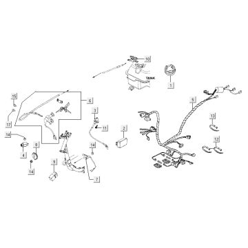 Electrical parts Kymco Agility 10" 50 4T AC white silver