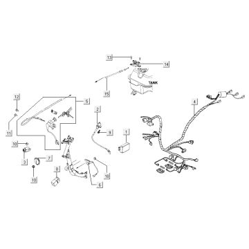 Electrical parts Kymco Agility 12" 50 4T AC black