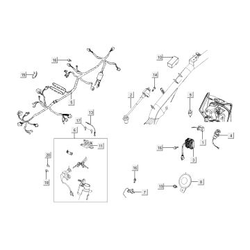 Electrical parts Kymco City 12" 50 4T AC black