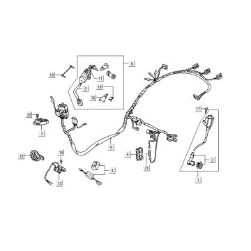 Electrical parts Kymco ZX 2t ac silver-orange