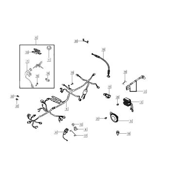 Electrical parts Kymco Agility 16'+ 4-stroke injection euro4 matt grey