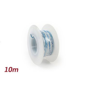 Electrical cable universal diameter 2.3mm 10m white/blue