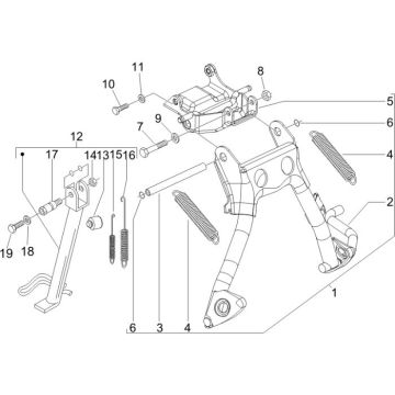 Center Stand Vespa Lxv 2-Stroke