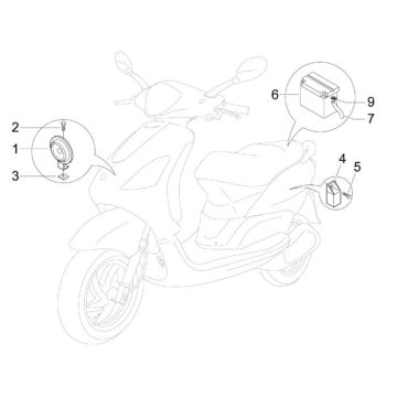 Battery Piaggio Fly 4-stroke