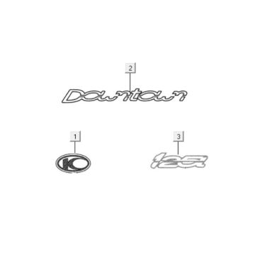 Emblems – Stickers – Logo Kymco Downtown 125i 4T LC
