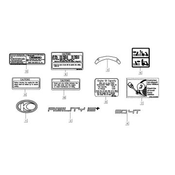 Infosticker Kymco Agility 16'+ 4-stroke injection euro4 matt grey