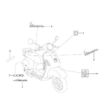 Emblems Vespa Lx 25km 4-stroke 2-valve