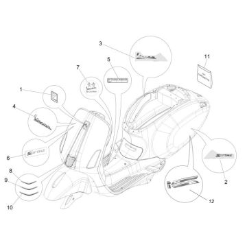 Emblems Vespa Sprint -partsproduct-emblemen-vespa-sprint-25km-4-takt-2-klepper
