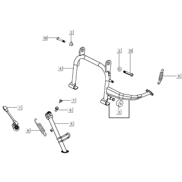 Midstand Side Stand Kymco E-Vitality
