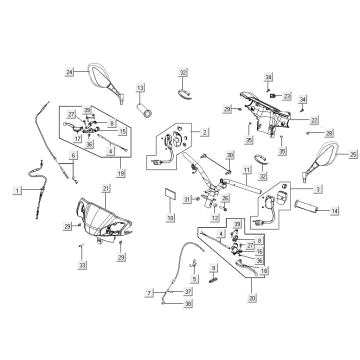 Handlebar parts Kymco E-Vitality