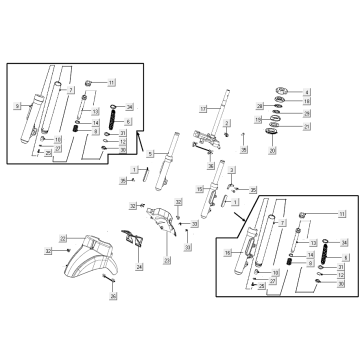 Front Fork Kymco New Like 150I E4