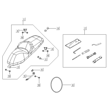 Saddle Kymco New Downtown 125I ABS