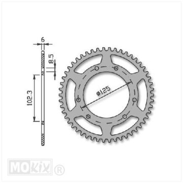 Rear sprocket Derbi DRD racing R50 420 50t IGM
