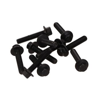Flange bolts/crankcase bolts SW 8 M6x30mm black length 10 pieces of bollard