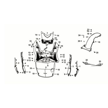 Floor Panel Center Cover Sym Jet 14 50I E5