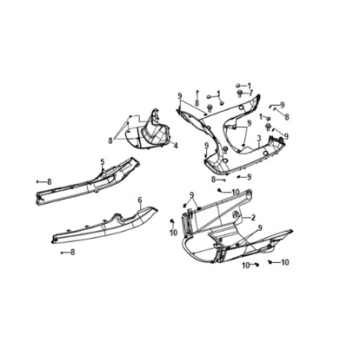 Floor panel - side cover Sym E-Fiddle Fuel Green (GN546U)